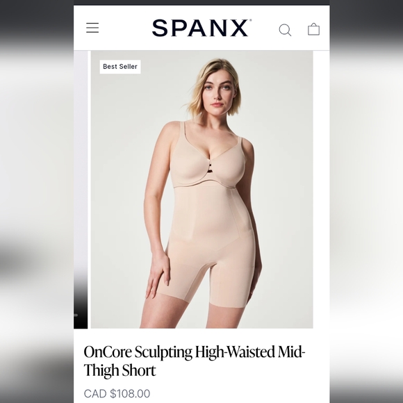 SPANX Sculpting High-Waisted Mid-Thigh Short XL Bestseller!! - Picture 2 of 8